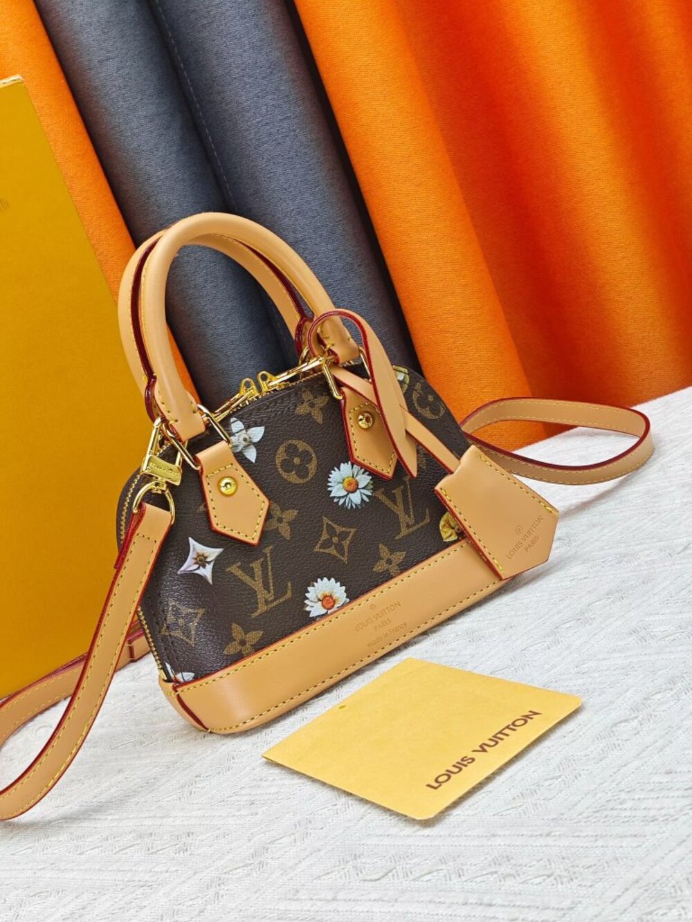 Louis Vuitton Brown Monogram Daisy Alma BB Satchel - Picture 2 of 9